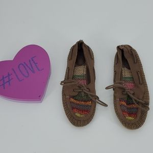 THE SAK crotchet lace up flats